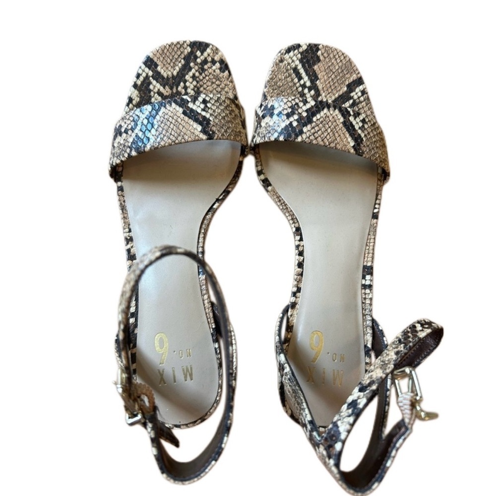 Mix No. 6 Women's Snakeskin Sandals - Tan and Black, Size 8